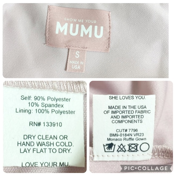 Show Me Your Mumu Strapless Ruffle Gown Wedding Guest Elegant Party Ball Chic S - Picture 10 of 13